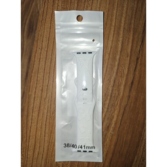 Apple Accessories - Greatfine Engraved Silicone Watch Band Compatible with Apple Watch Band 38mm...
